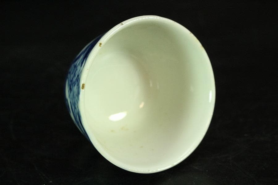 煎茶 中国美術 染付 碗 五件 玉(K-LC761)