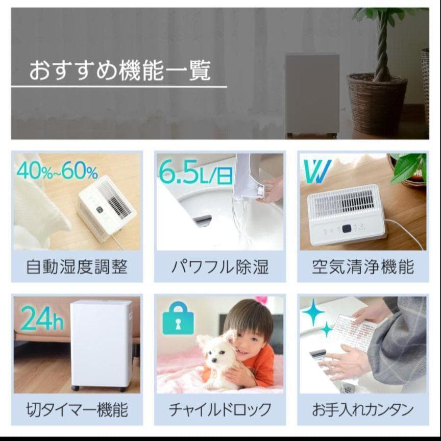 除湿機 衣類乾燥 家庭用 コンプレッサー式 パワフル除湿 強力除湿 2739