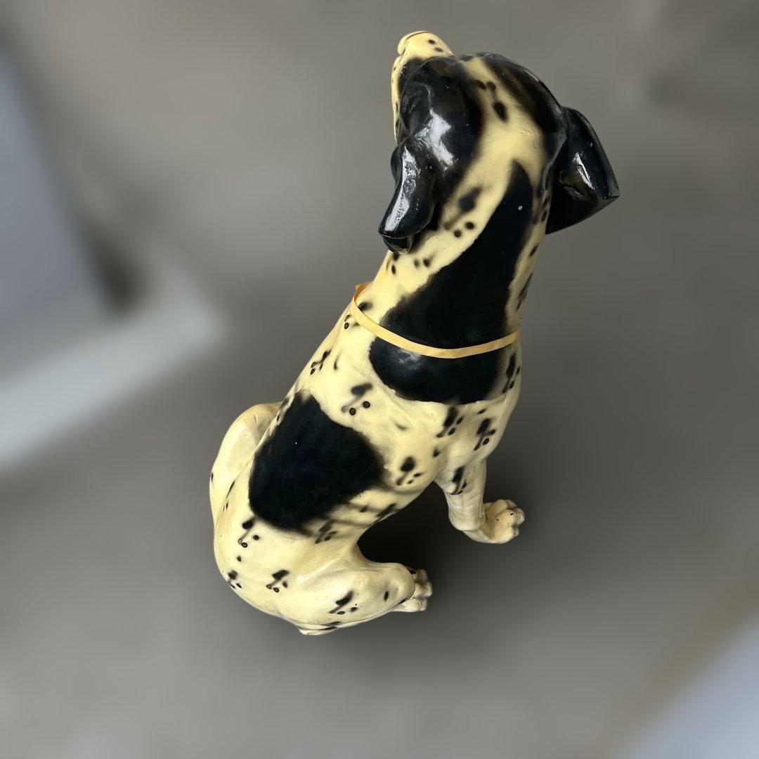 しぃーちゃんヴィンテージ犬の置物 ダルメシアンオブジェ 木製風