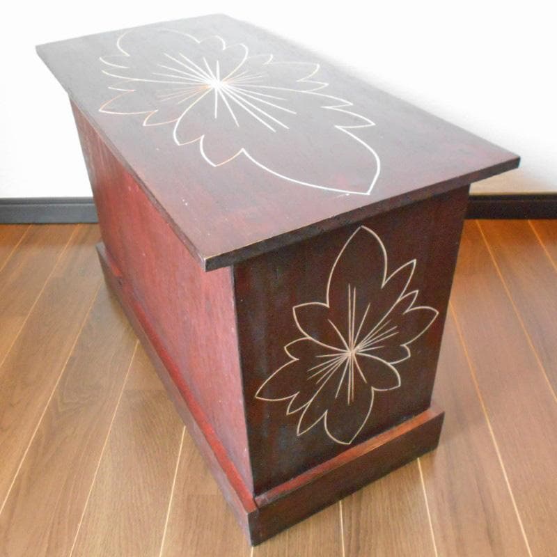 980円 値下げ品‼︎ 花柄模様 チェスト アジアン家具 バリ家具 完成品家具