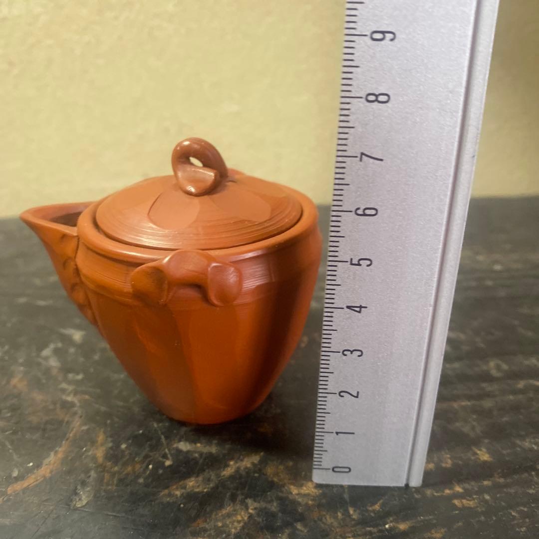 杉江木仙作　常滑急須 小型 朱泥　宝瓶　茶注A