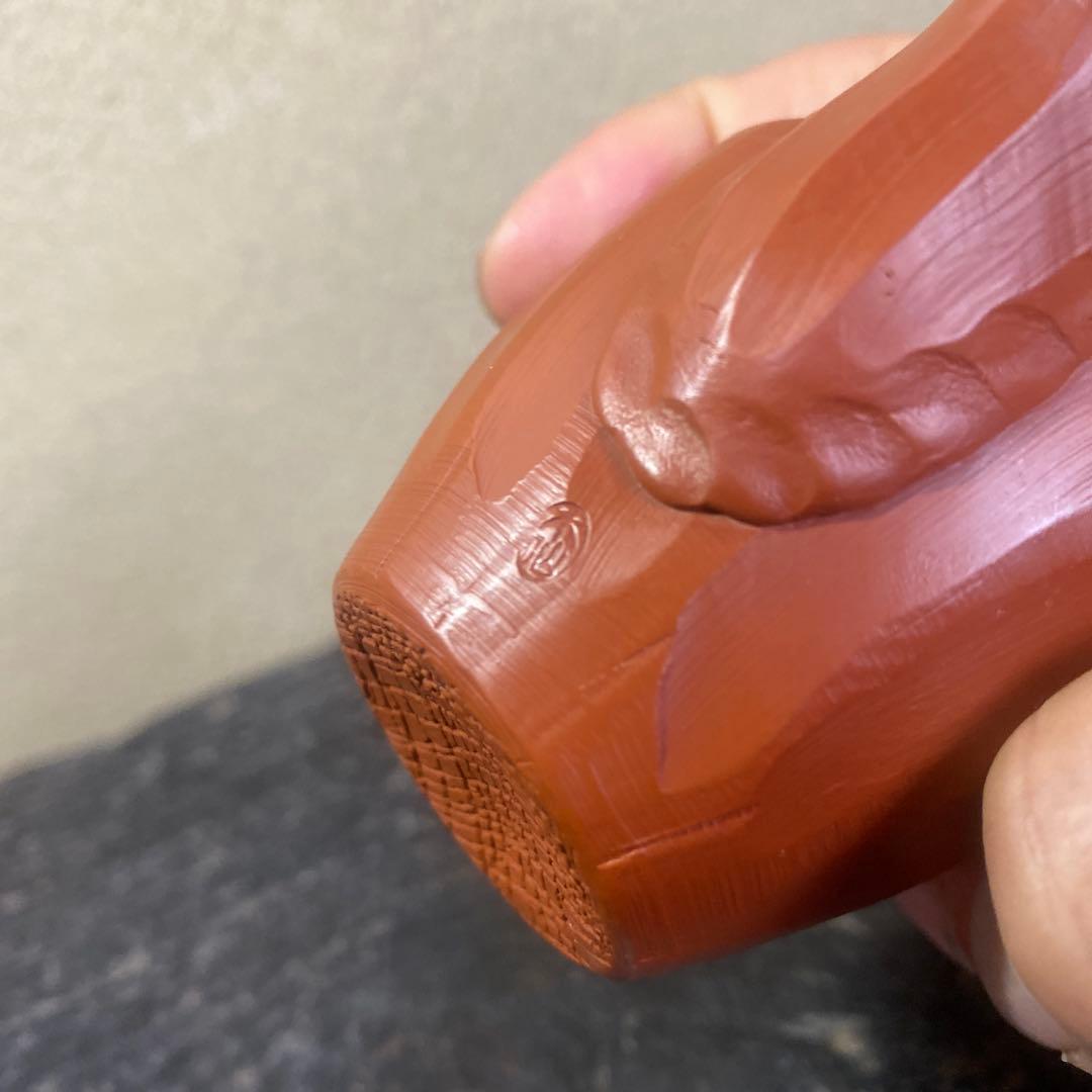 杉江木仙作　常滑急須 小型 朱泥　宝瓶　茶注A