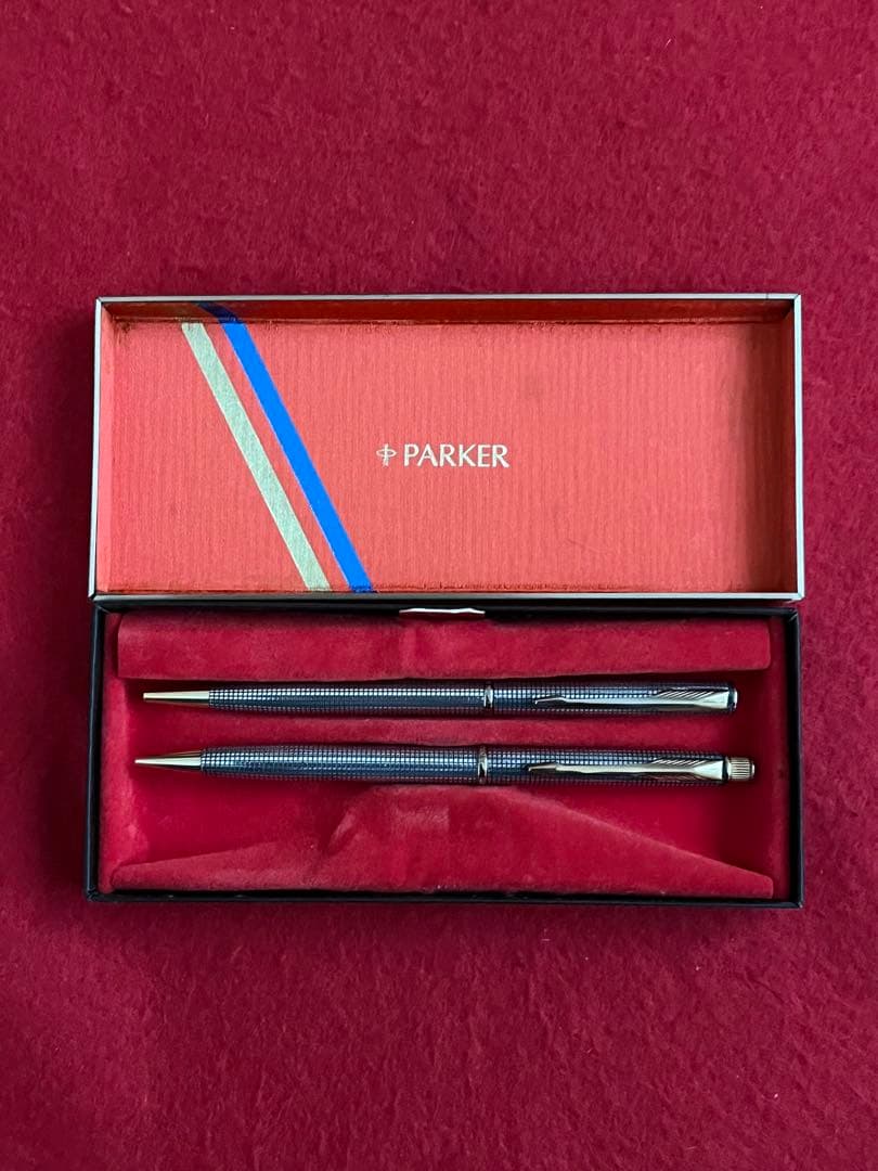 パーカーインシグニアボールペン&シャープペンシル❗️スターリングシルバー‼️ケース入
