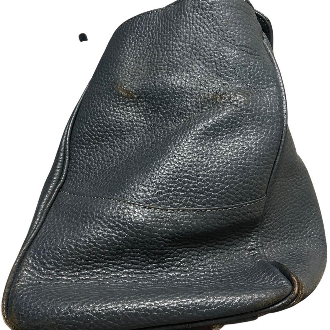 トフアンドロードストーン トートバッグ ルーフボタン レザー A4 ネイビー