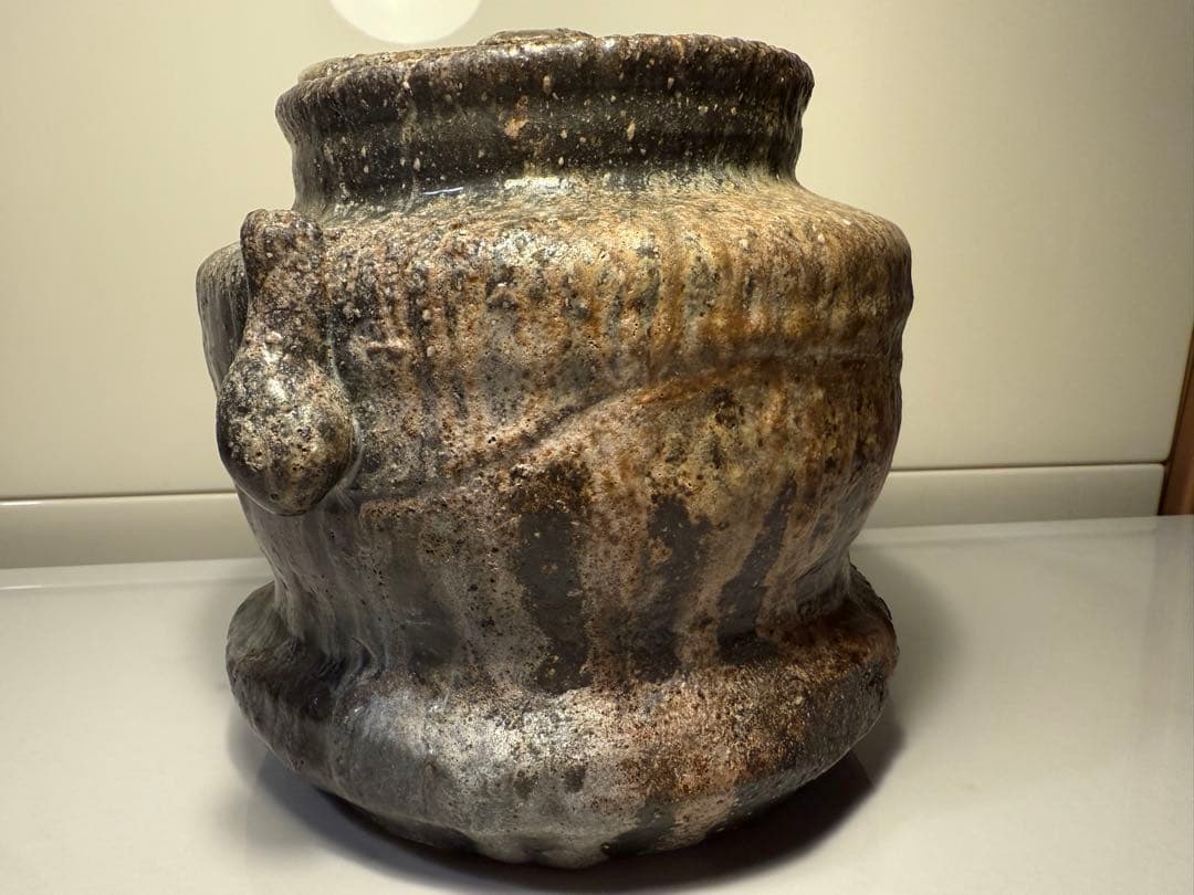 西山窯 坂本瀧山　薪窯焼成 焼締自然釉