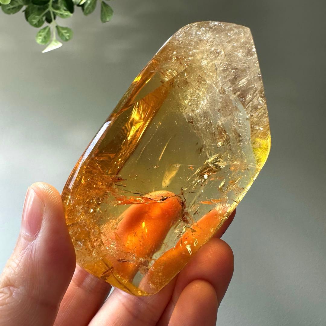 ハニーシトリン　アンバーシトリン　シトリン　フリーフォーム　137.5g 濃いめ