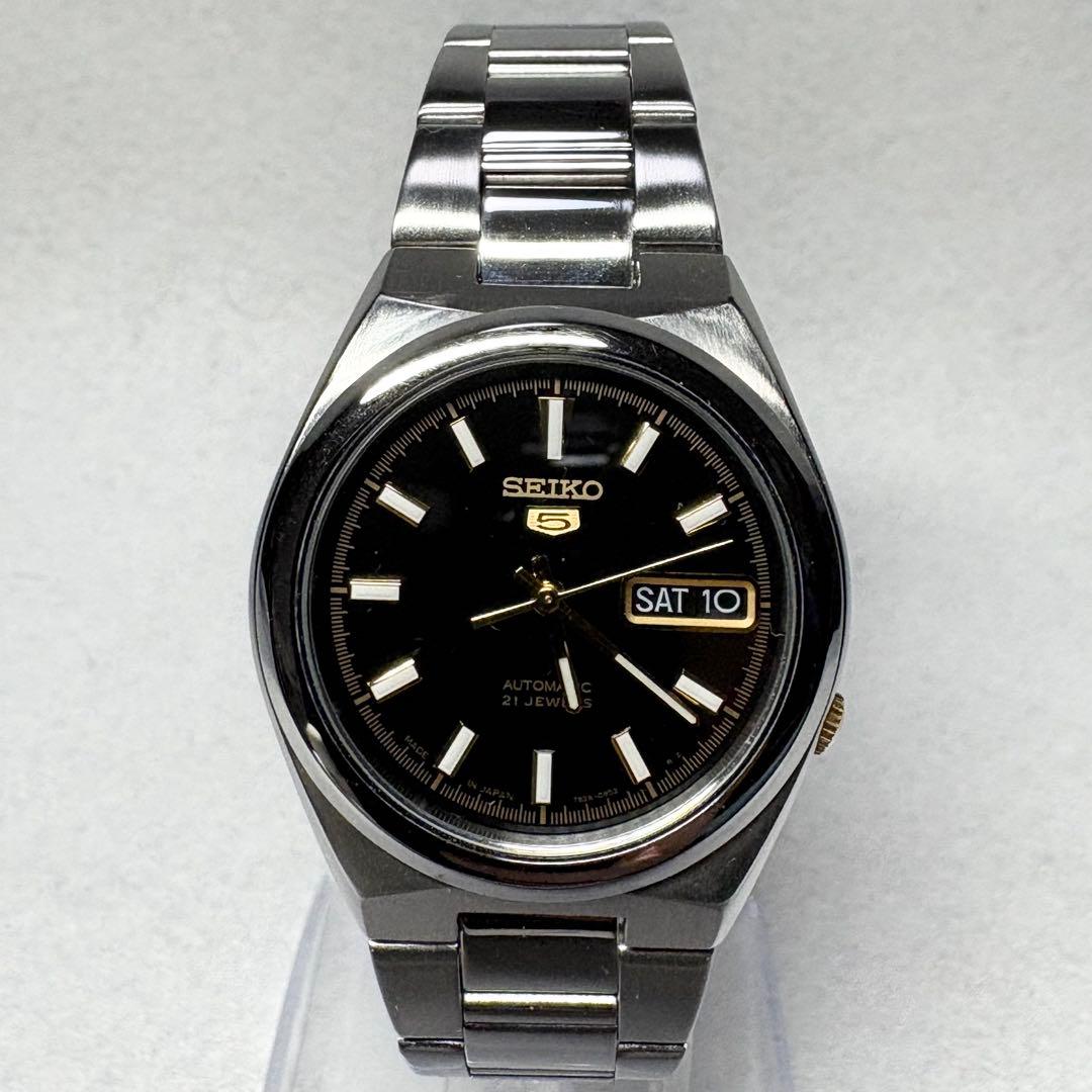 SEIKO★5 腕時計 自動巻き 21石 7S26-02S0 デイデイト