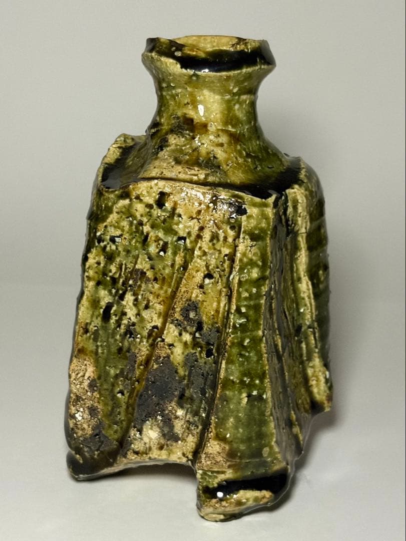 ノーミン 人気陶芸家 塚本治彦 織部 徳利 日本工芸会 正会員