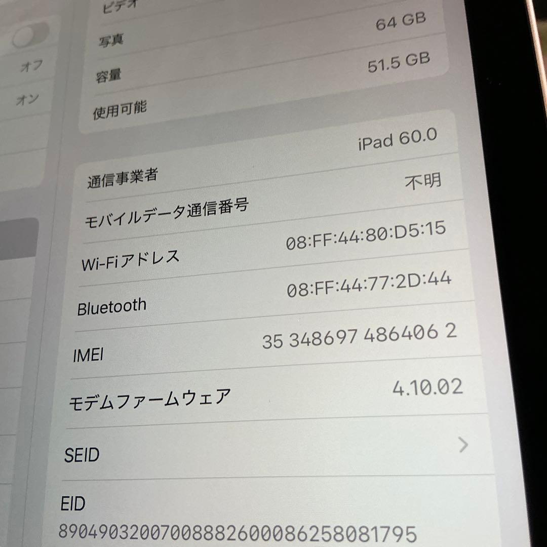 ipad mini 第6世代　Cellular model美品