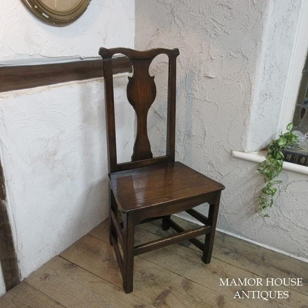 イギリス アンティーク 家具 ホールチェア 椅子 イス 木製 英国 4389e