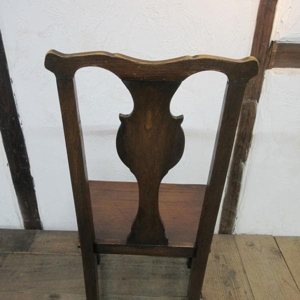 イギリス アンティーク 家具 ホールチェア 椅子 イス 木製 英国 4389e