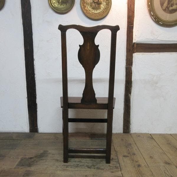 イギリス アンティーク 家具 ホールチェア 椅子 イス 木製 英国 4389e
