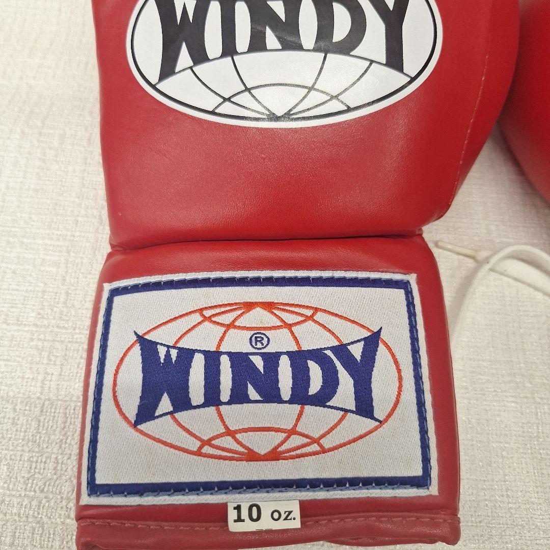WINDY ボクシンググローブ 10 oz 赤 紐タイプ