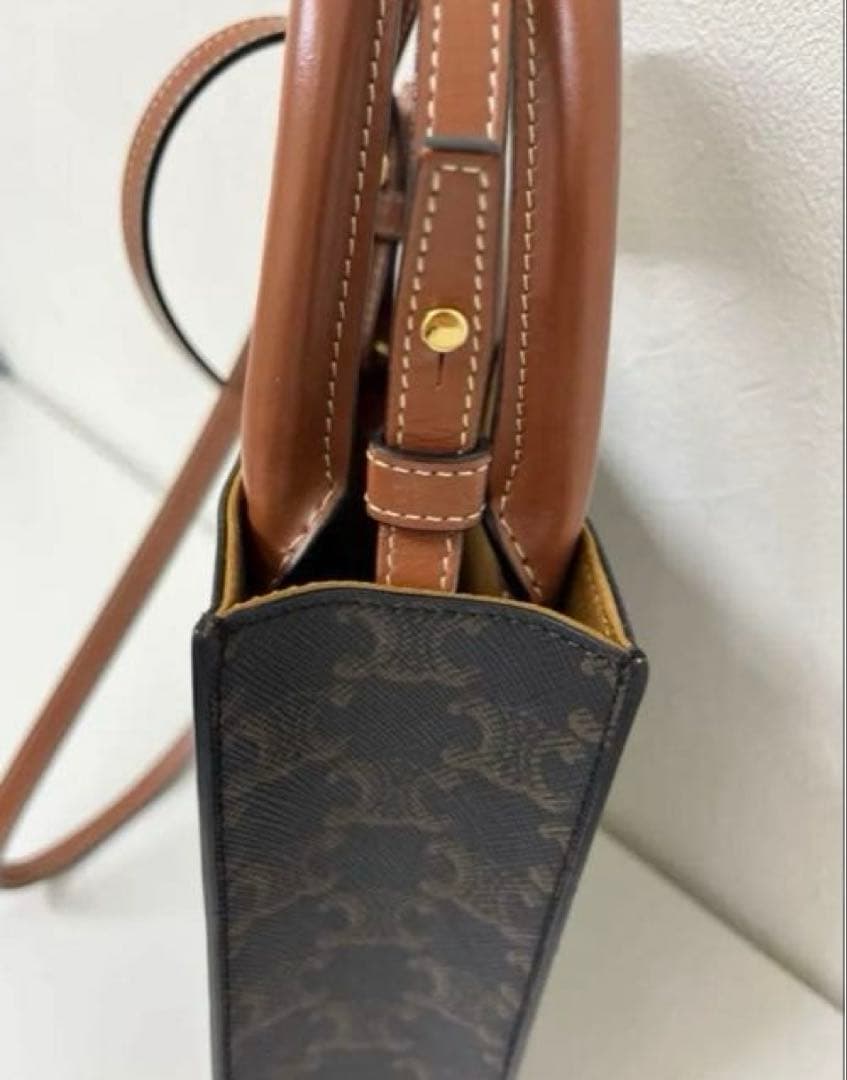 【超美品】CELINE ミニバーティカル トリオンフキャンバス