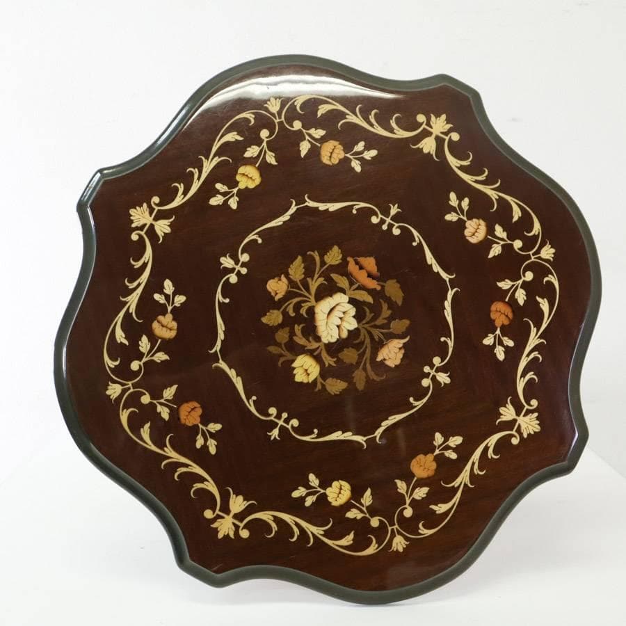 イタリア製クラシカル家具 象嵌 ワインテーブル サイドテーブル 花台 飾り台