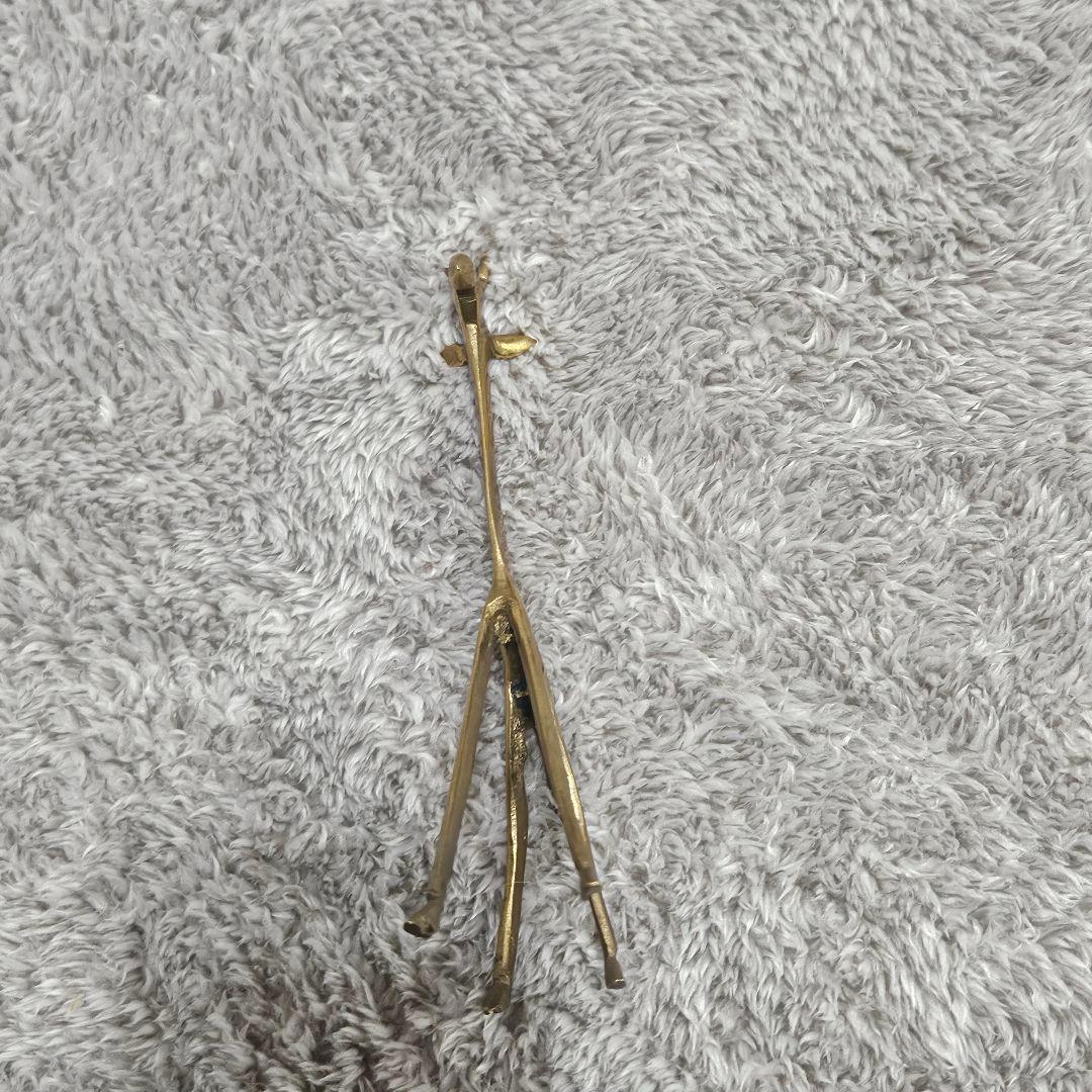 【マリ共和国製】真鍮製 キリンのオブジェ/置物 アフリカ エスニック インテリア