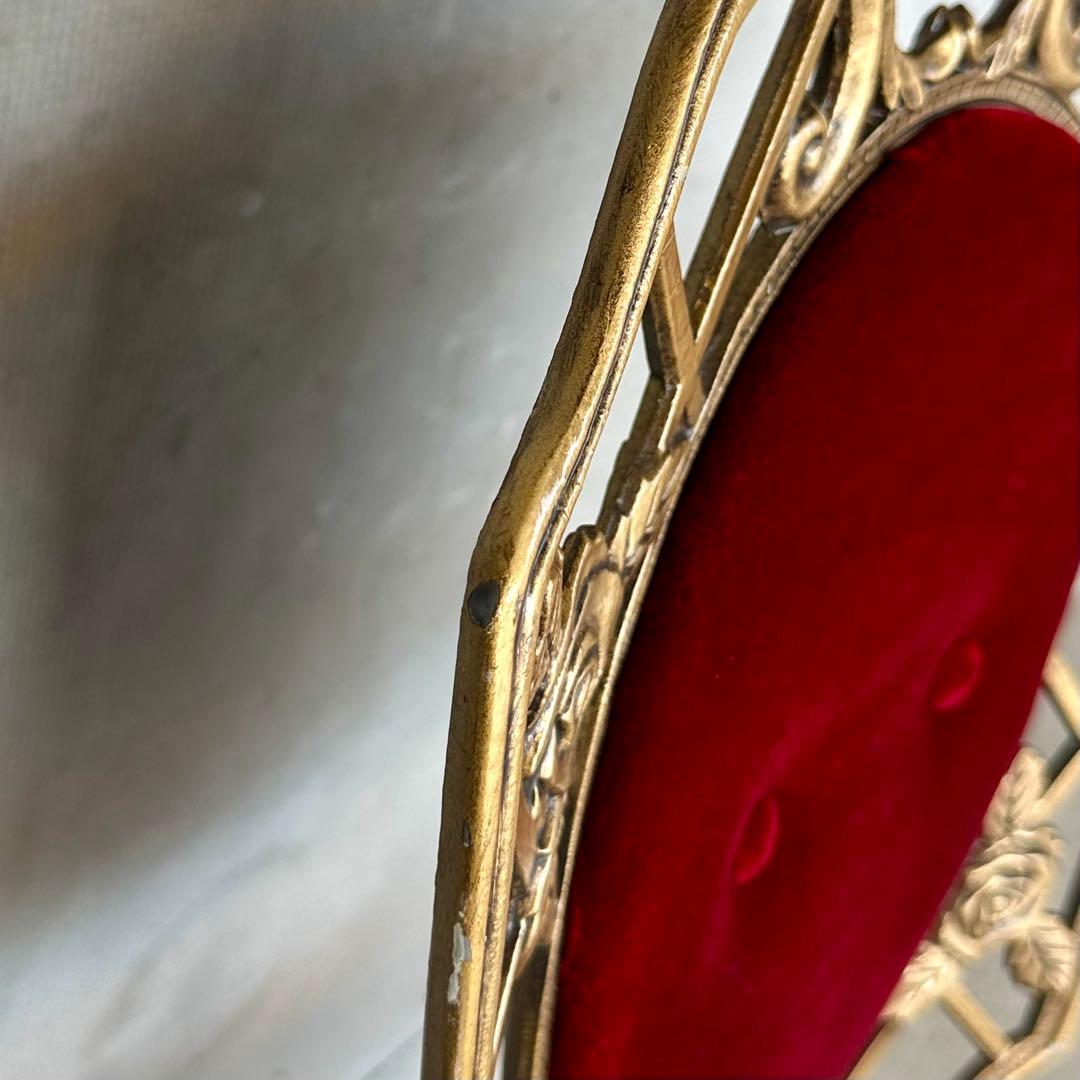 アテム ①★アルミ製アンティークチェア★ ゴールド × ベロアクラシカル