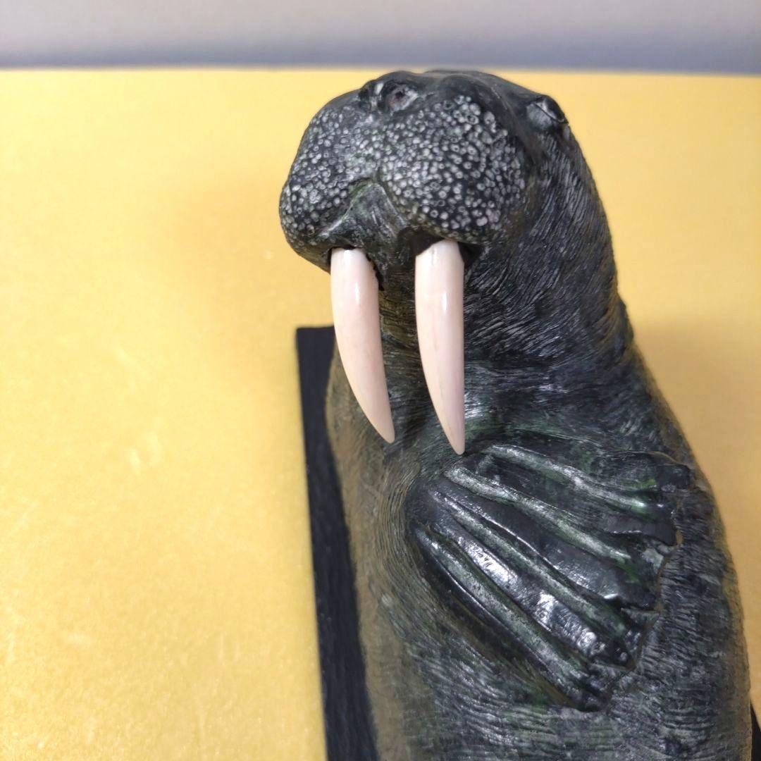 希少　ヴィンテージ　ウルフオリジナル　セイウチ　彫刻　カナダ製　海外工芸品