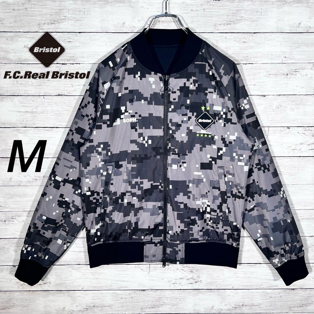 『F.C.Real Bristol』　ブルゾン　リバーシブル　デジカモ柄　黒　M