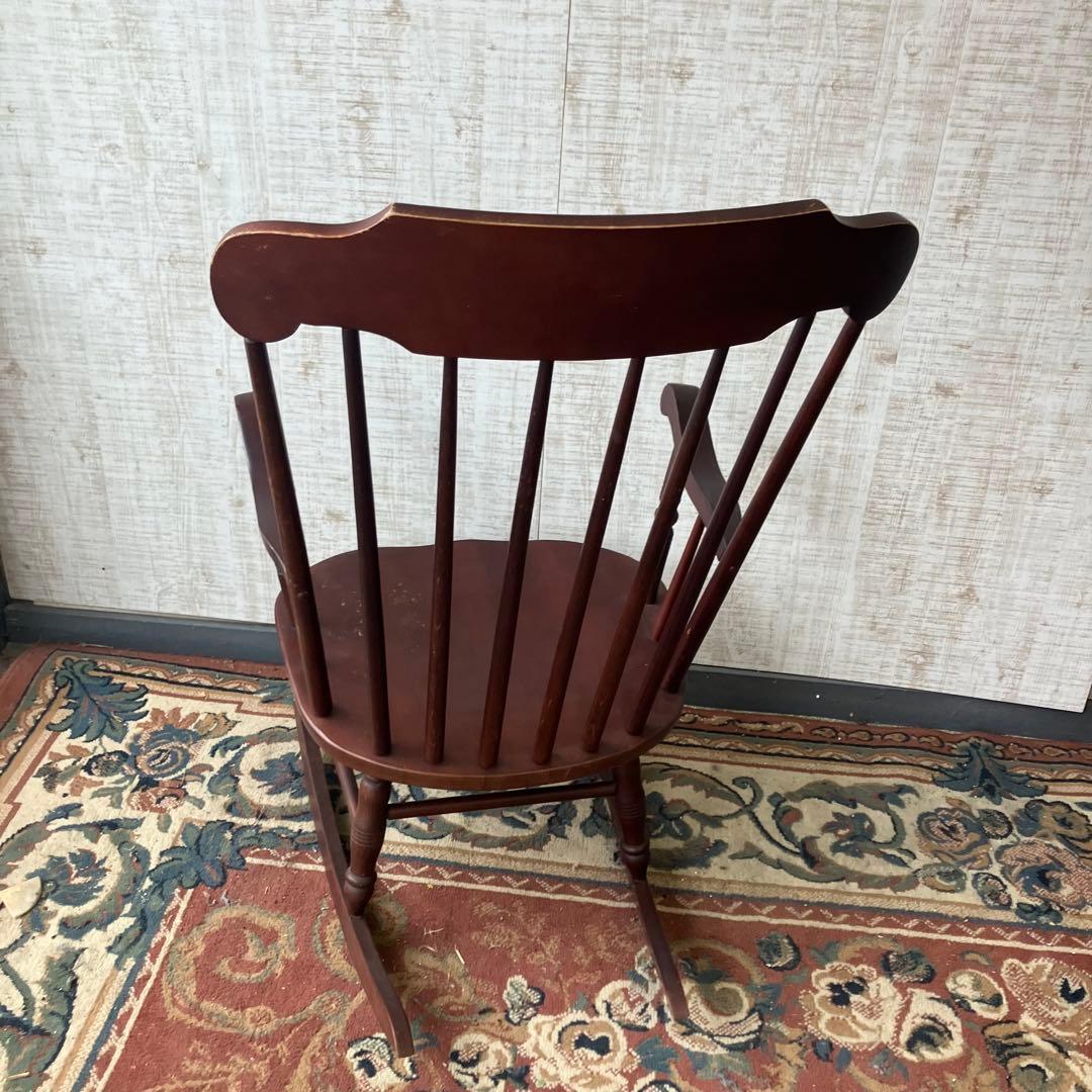 昭和レトロ 木製 ロッキングチェア アームチェア 古道具 古家具 ビンテージ