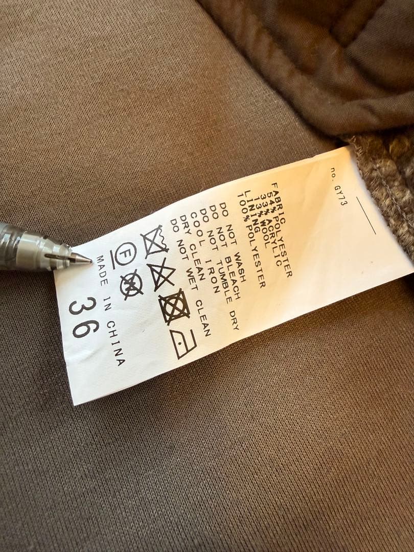 ぴ*か様 Spick and Span Wスライバーチェックハーフコート　36