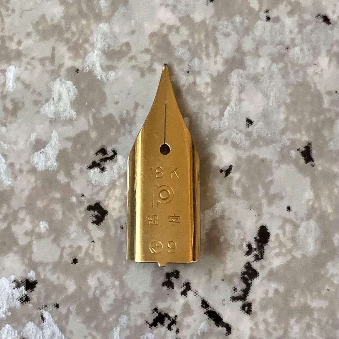 #059 オーバーホール済み 万年筆 PLATINUMプラチナ ロング 18k