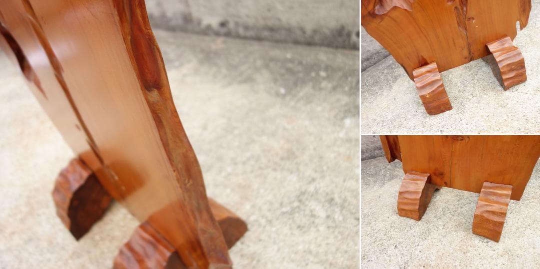 K▼本場屋久杉工芸品 鹿児島 屋久島 銘木 衝立 杢目 総無垢 (38292)