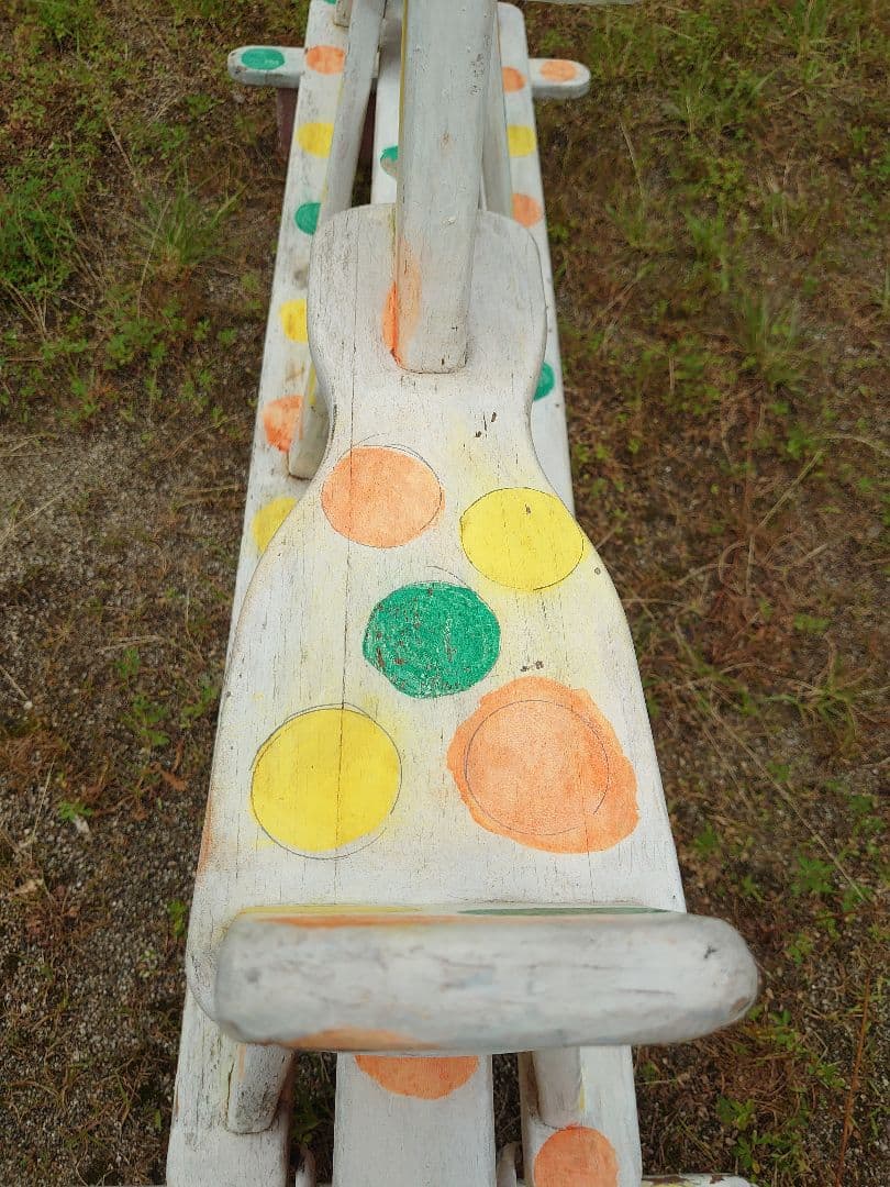 シーソー　木馬　水玉　オブジェ　アンティーク家具