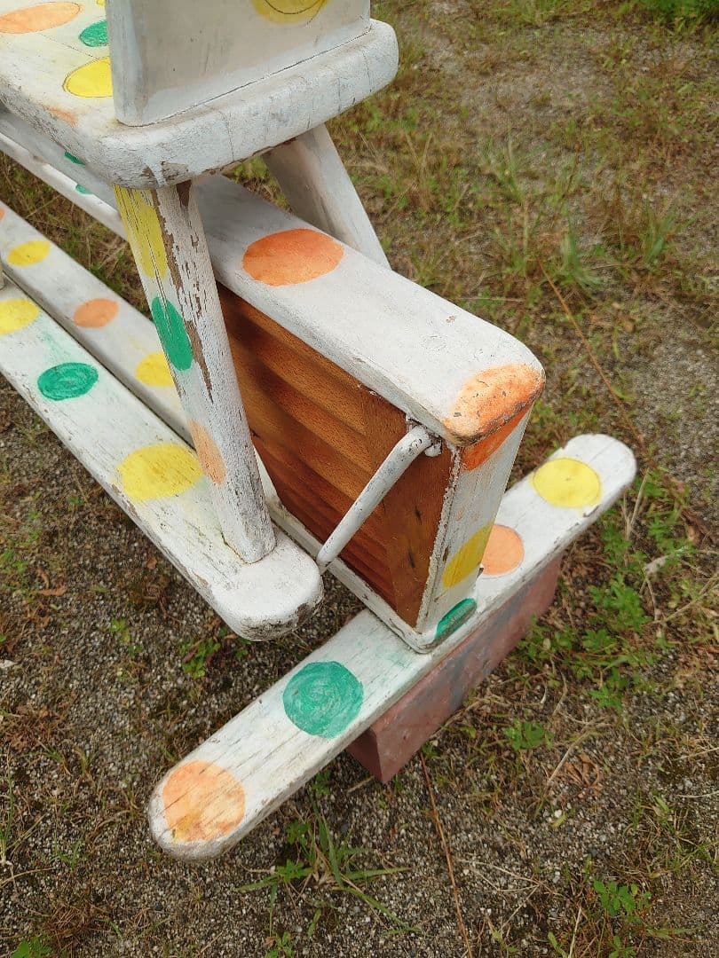 シーソー　木馬　水玉　オブジェ　アンティーク家具