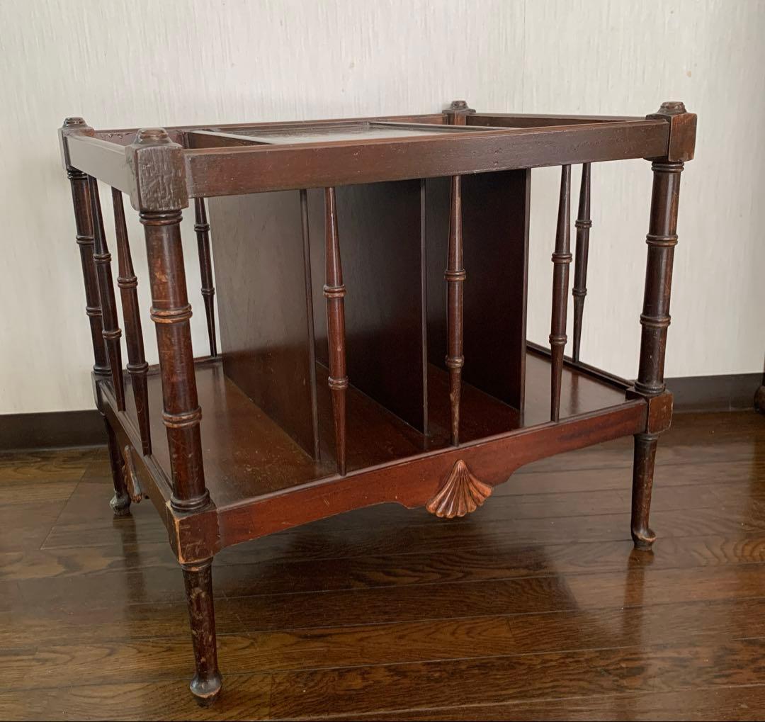 [HEKMAN]米国　アンティーク マガジンラック　サイドテーブル