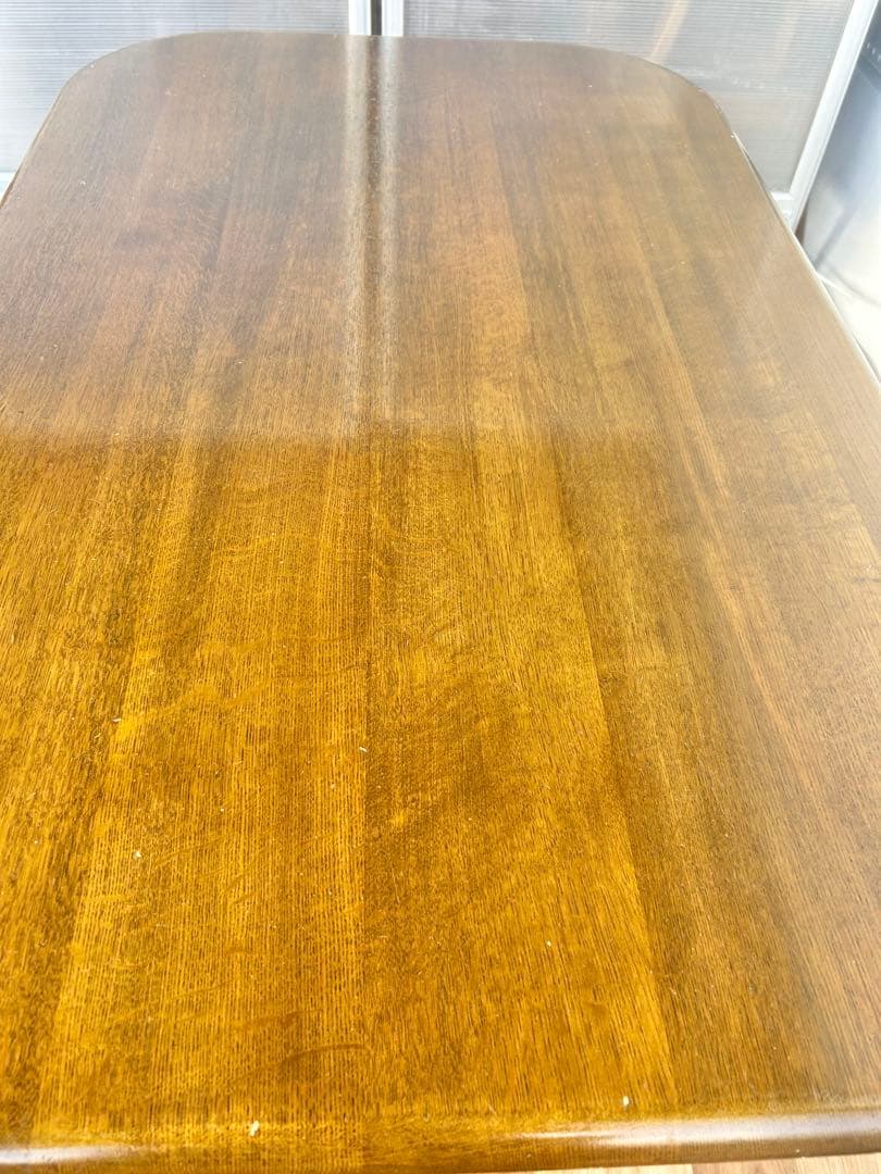 617 浜本工芸 ダイニング　テーブル 高級木製 美品 ナチュラル リビング　a
