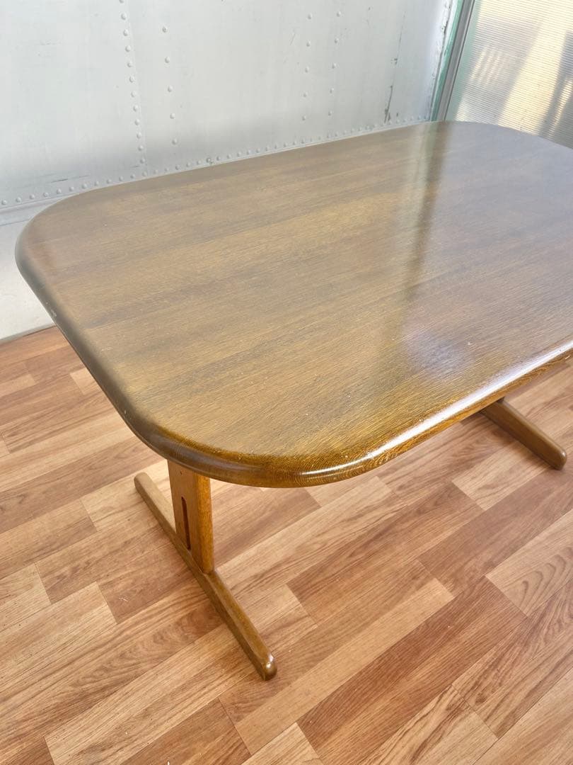 617 浜本工芸 ダイニング　テーブル 高級木製 美品 ナチュラル リビング　a