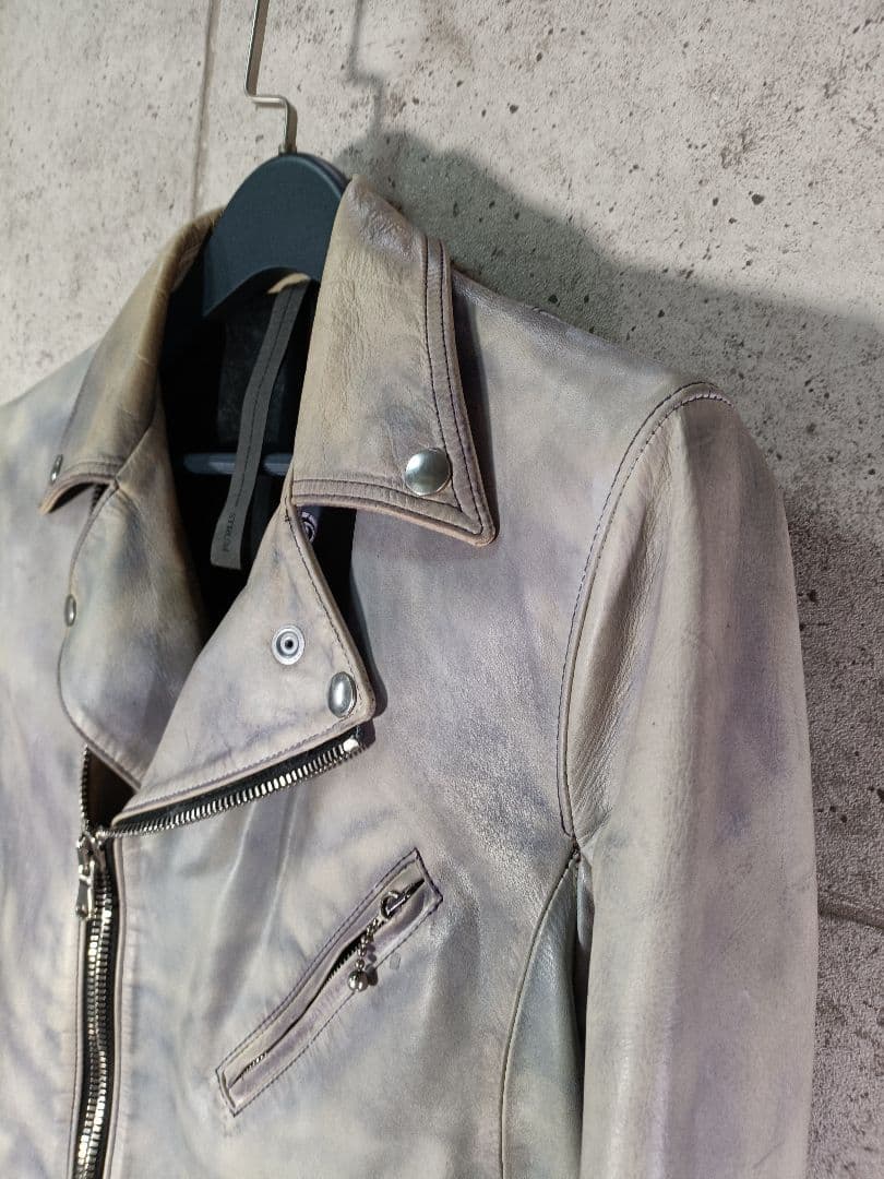 STRUM Burning dyed ダブルライダースジャケット S