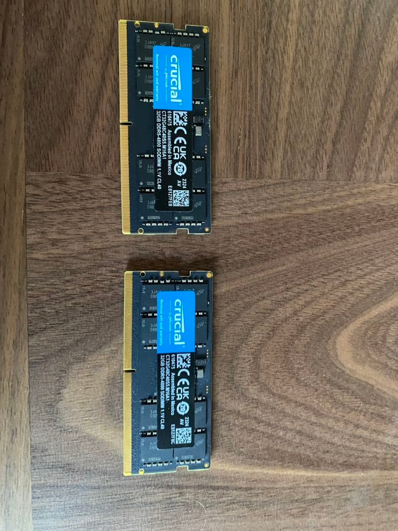 DDR5 64GB(32GBx2枚) SODIMM CT32G48C40S5