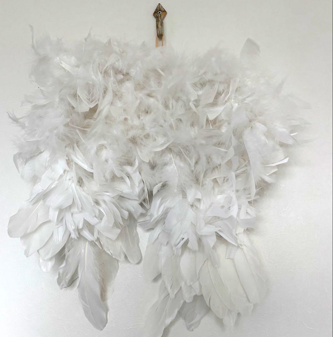 アンティーク雑貨 Swan White Angel Wings.