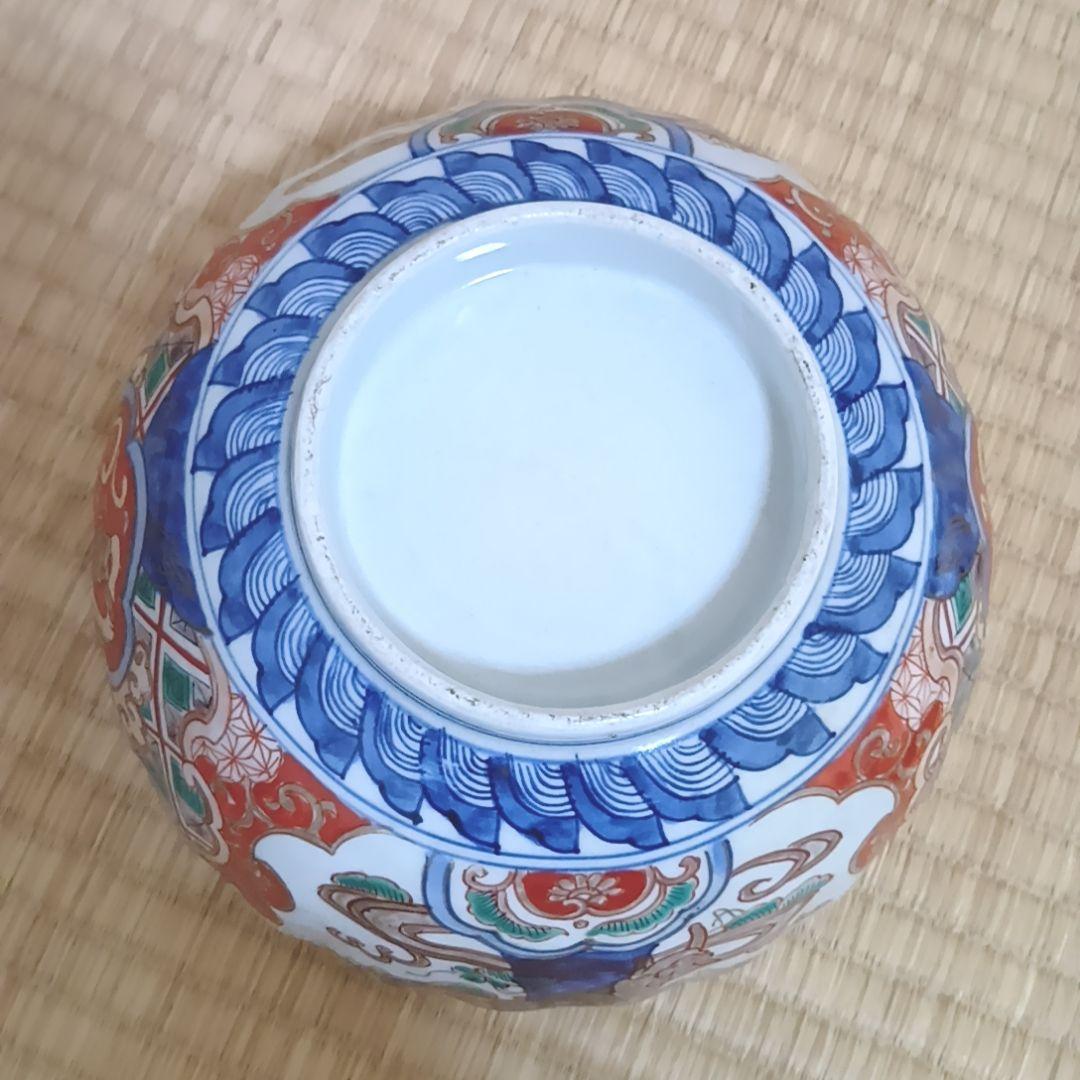 ①【古伊万里】骨董品 大皿 色絵 鉢 深鉢 伊万里 陶器 有田焼 希少 極美品
