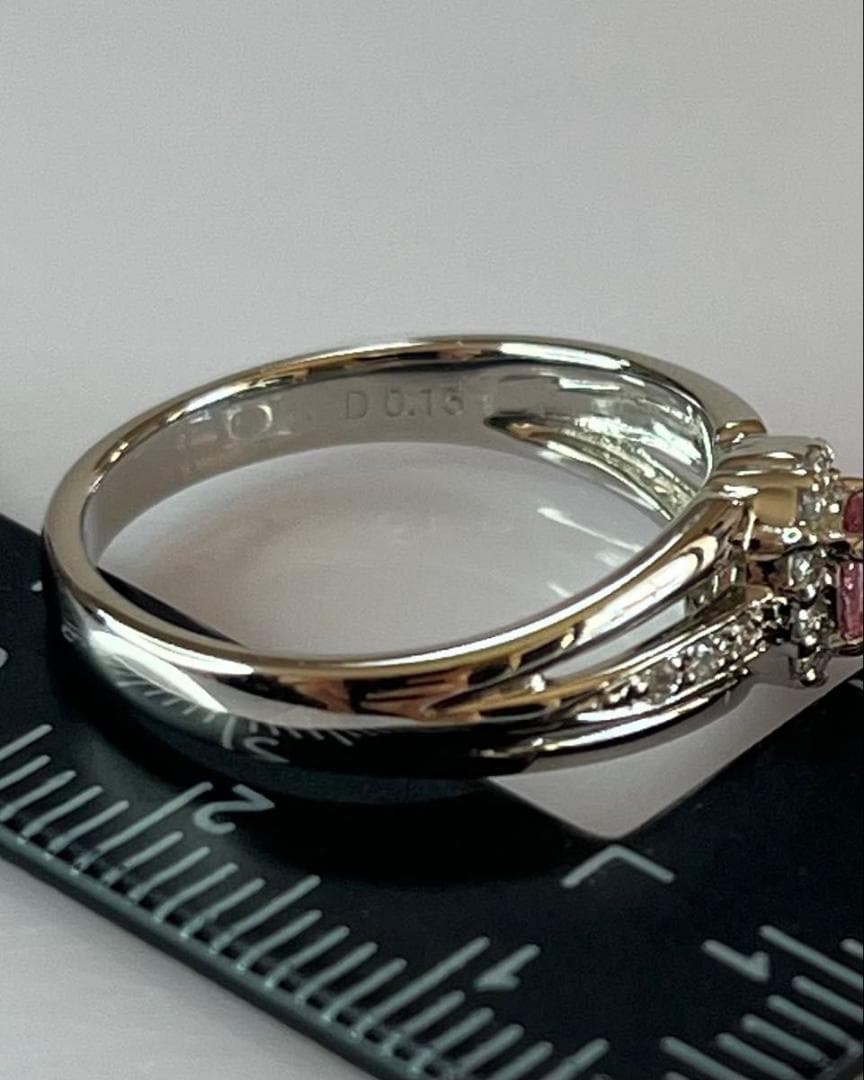 Jun様PTファンシーカラーサファイヤリング 約4.9g中央宝石研究所