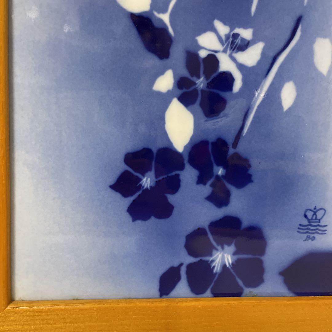 ＊Juliane Marie＊・Blue flower・額装３４cm×２８cm