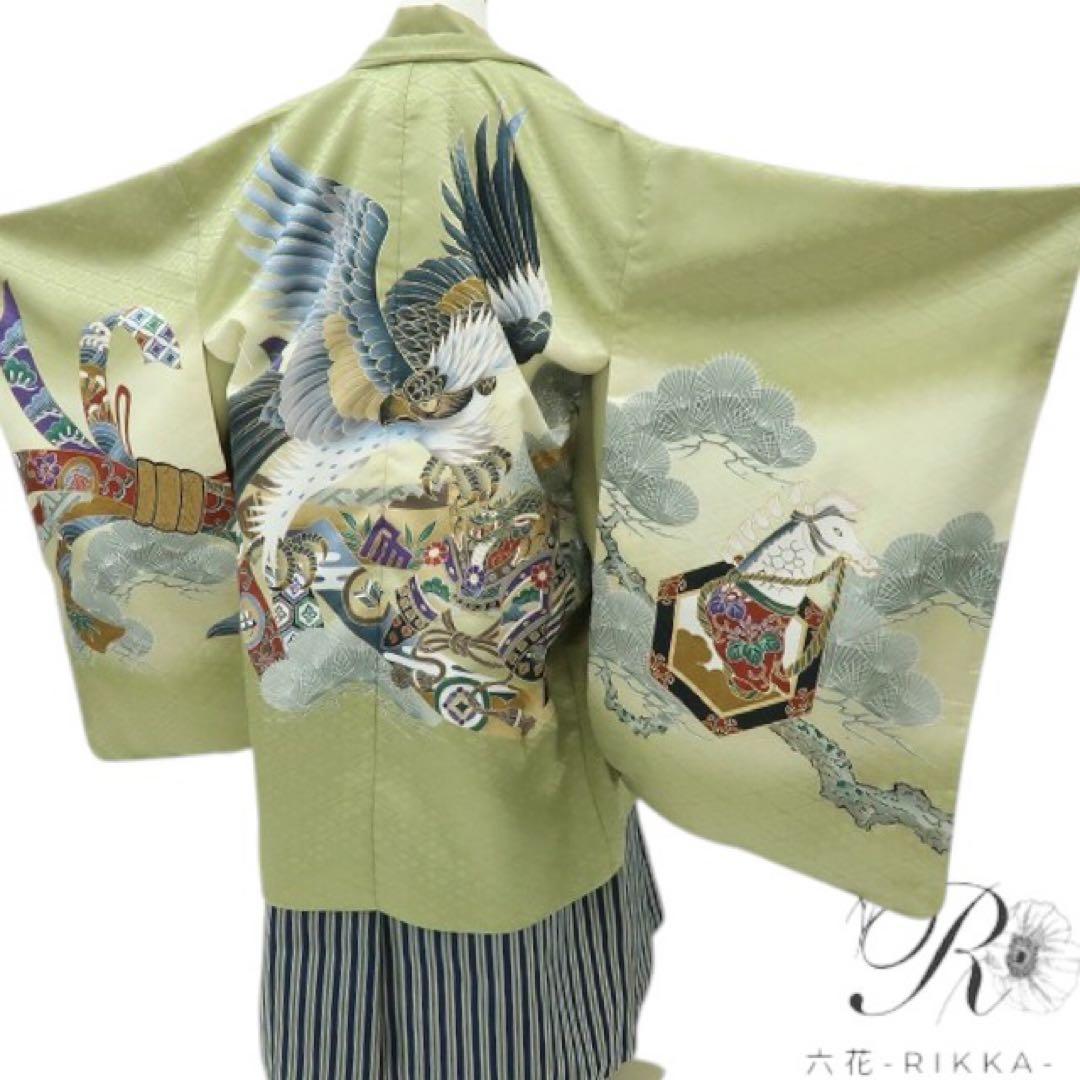 新品 七五三 ５歳 男児 ４点セット 着物 C1