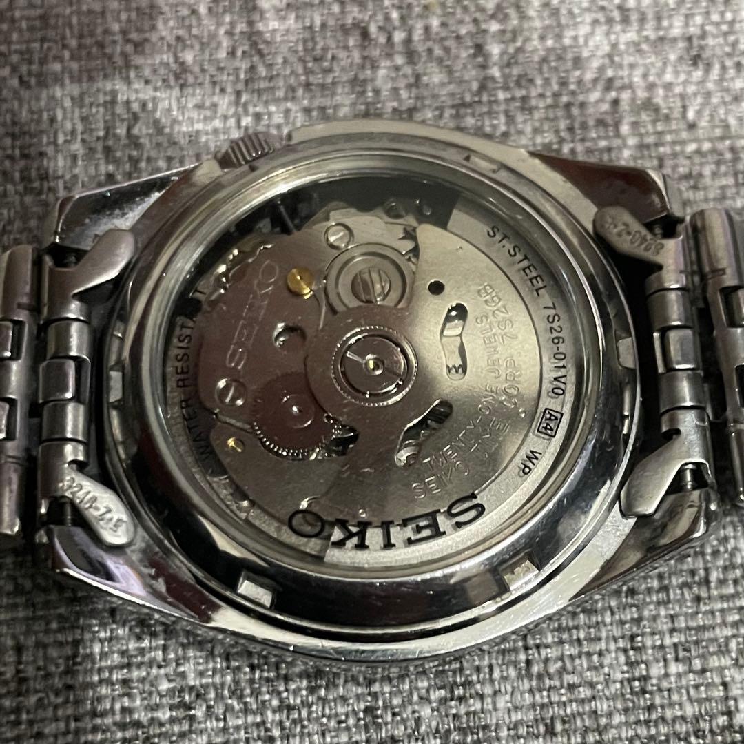 サ*ン様 SEIKO 自動巻き腕時計 セイコー5 裏スケルトン 7S26-01V