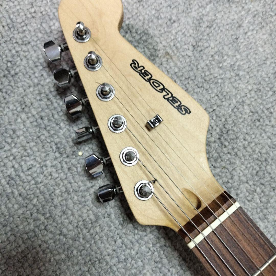 美品!! Selder セルダー ストラト イエロー新品チューナーストラップ付