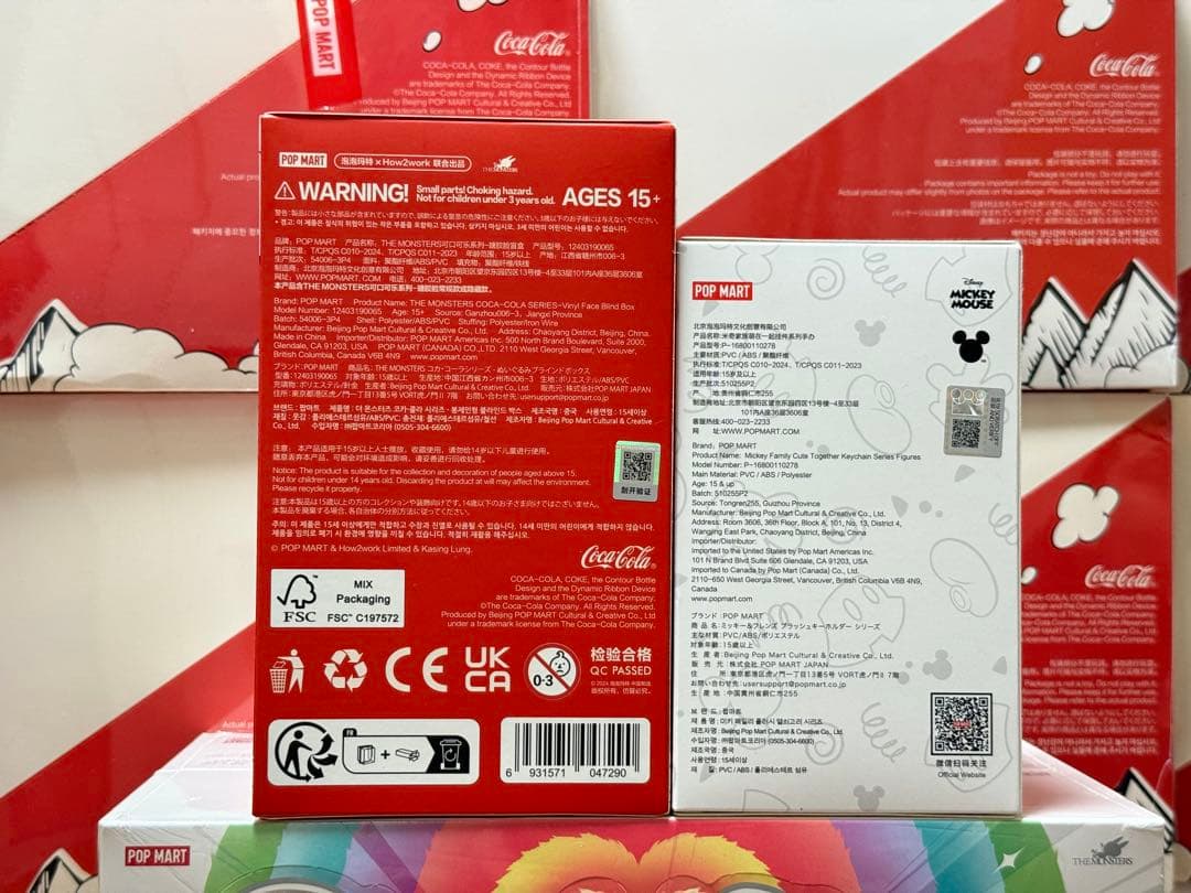 POPMART The monster COCA COLA とミッキー2個セット