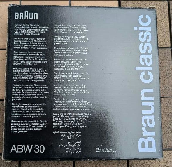 【完動品】BRAUN CLASIC ABW30 MOMA