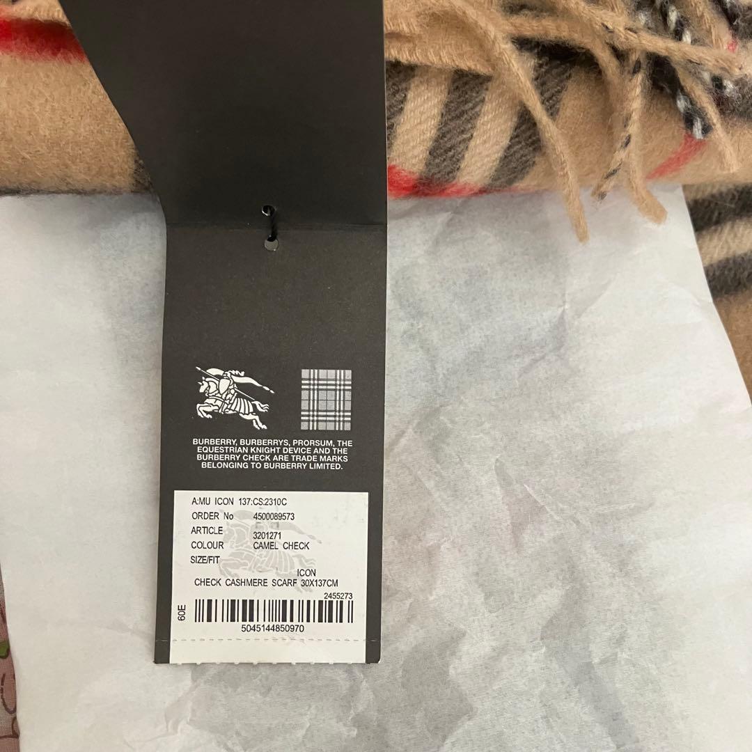 BURBERRY チェック柄カシミアマフラー