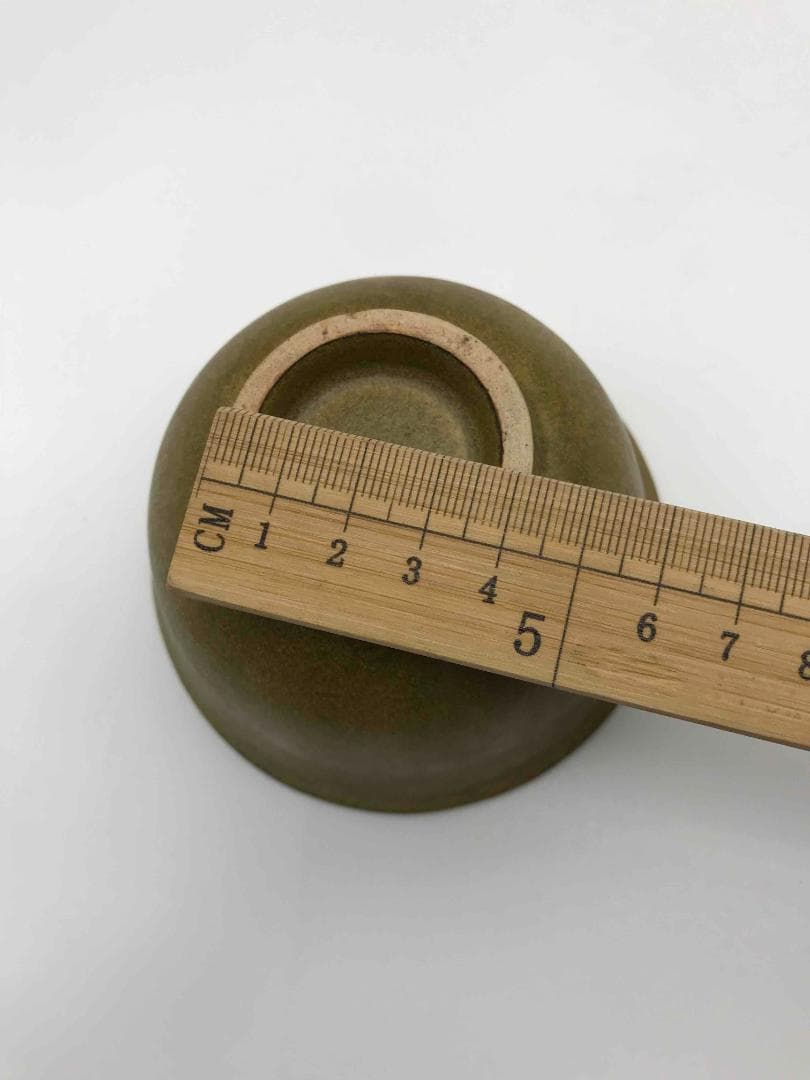 清時代　茶末釉茶碗　茶碗　湯呑　古染付　茶道具　旧家蔵出し(D-64)