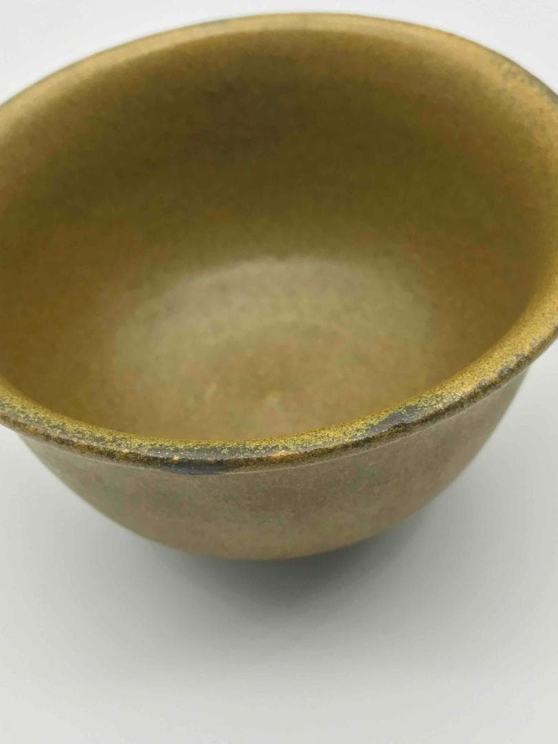 清時代　茶末釉茶碗　茶碗　湯呑　古染付　茶道具　旧家蔵出し(D-64)