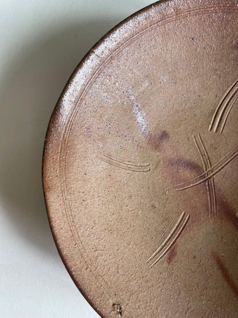 【金重陶陽】人間国宝　備前焼　焼物　古備前　皿　焼物　置物　飾り物　アンティーク