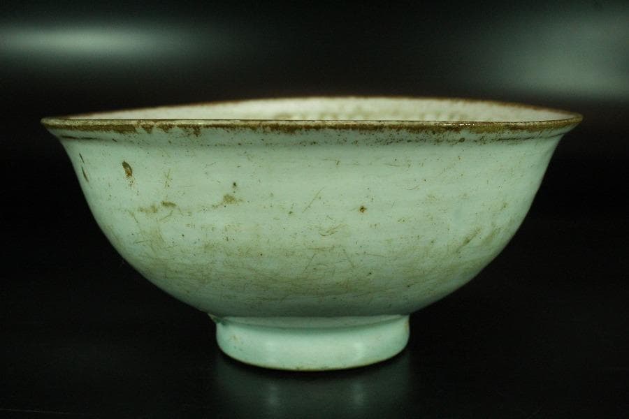 中国美術 青白磁 影青 碗 φ16.5cm 宋(K-XA723)