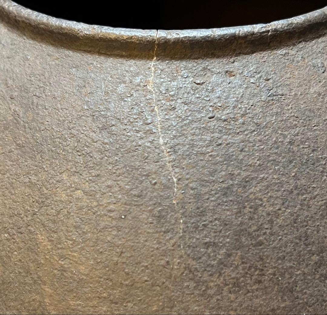 【江戸時代】梵鐘釜（撫肩釜）　初代高木治郎兵衛作