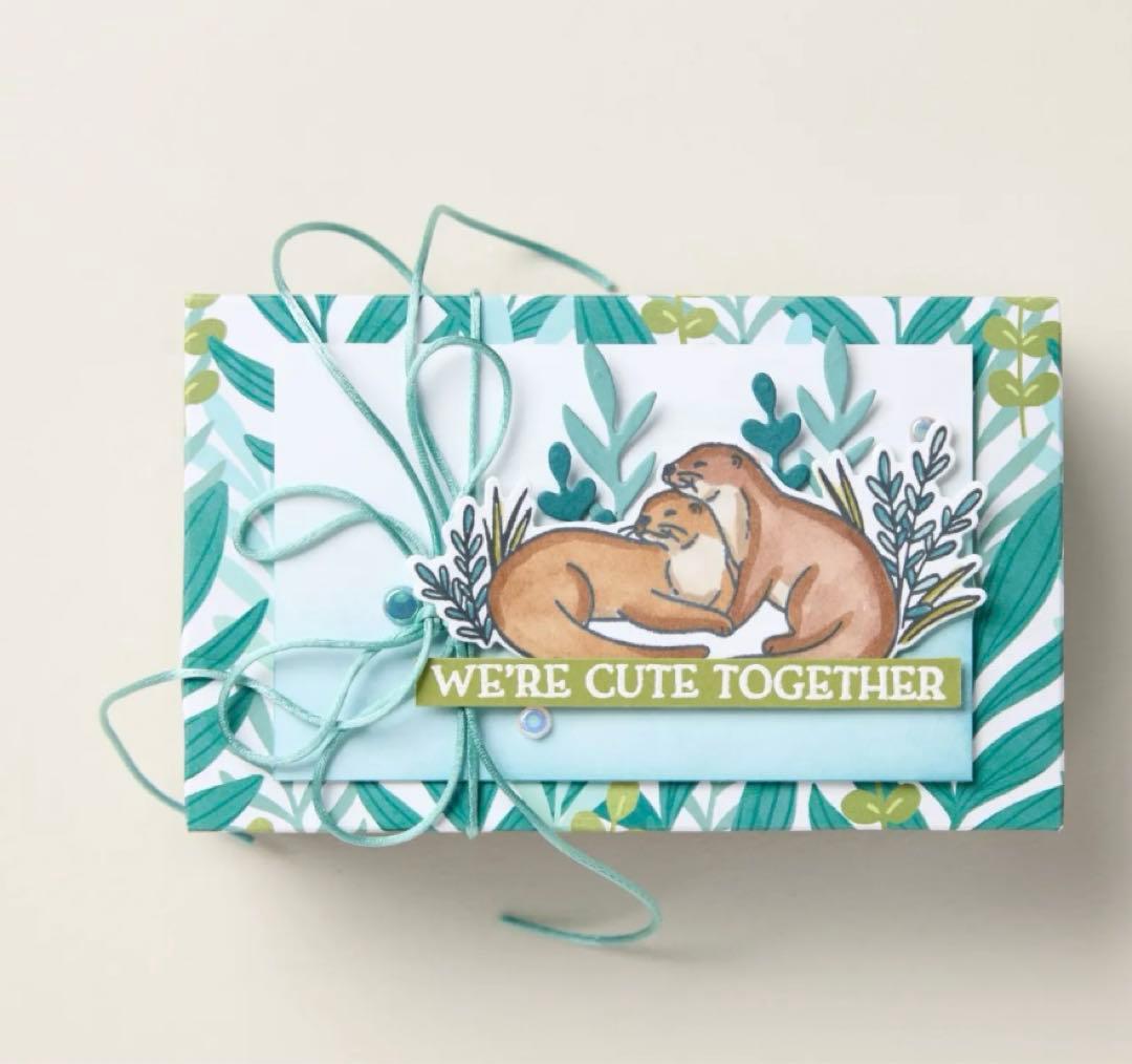 お値下♡未使用１点限定新作可愛いカワウソスタンピンアップ　スタンプ&ダイ　オター